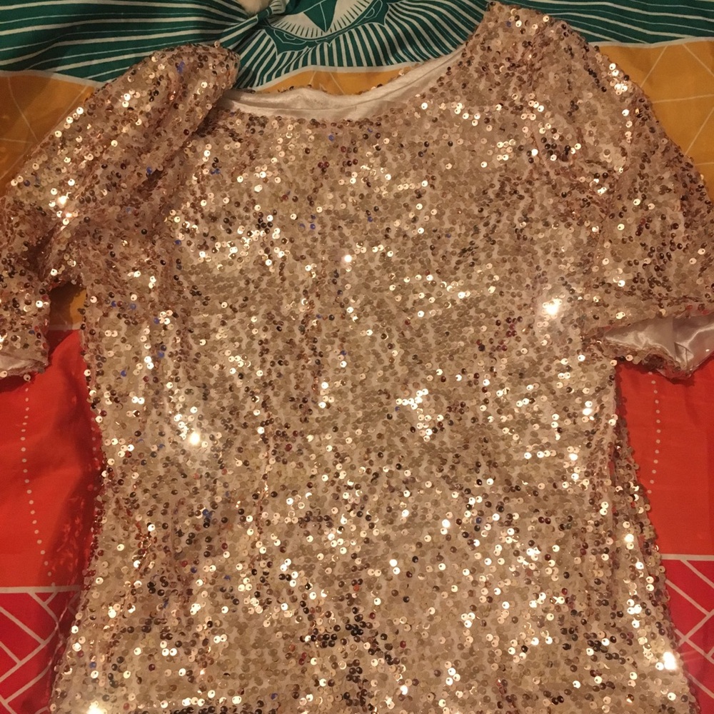 Sparkly Rose Gold Top